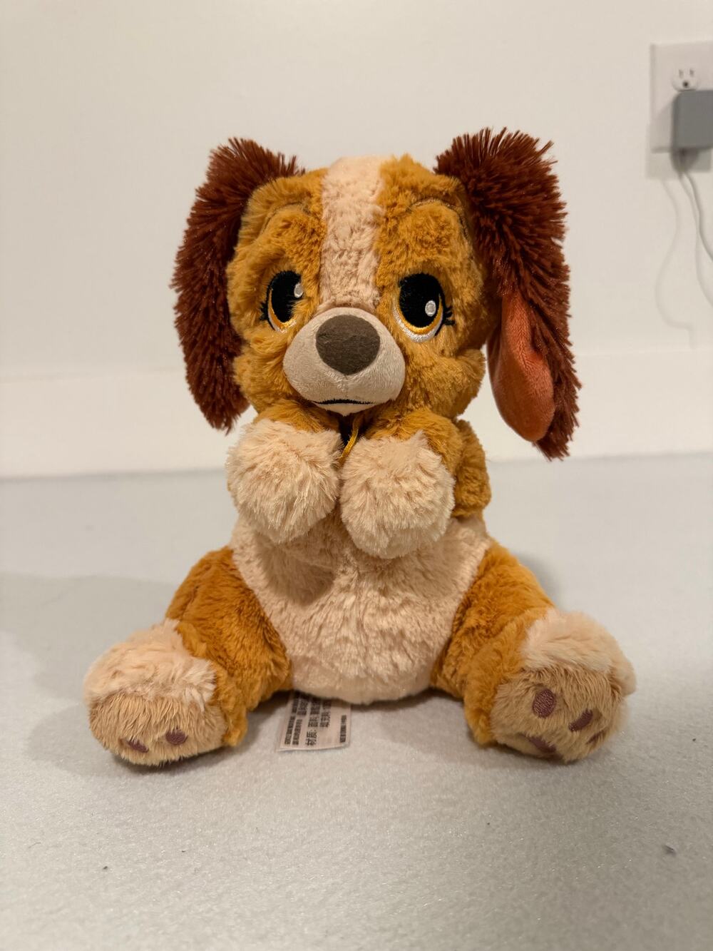 Disney Lady & The Tramp 10" Puppy Plush Cocker Spaniel Toy Dog stuffed Animal